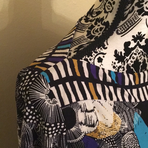 Ali Ro Printed Shift Dress 3/4 Sleeve New W/O Tag - Picture 6 of 8